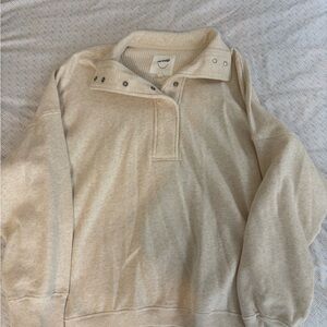 Aerie Cream Cowl Neck Sweater